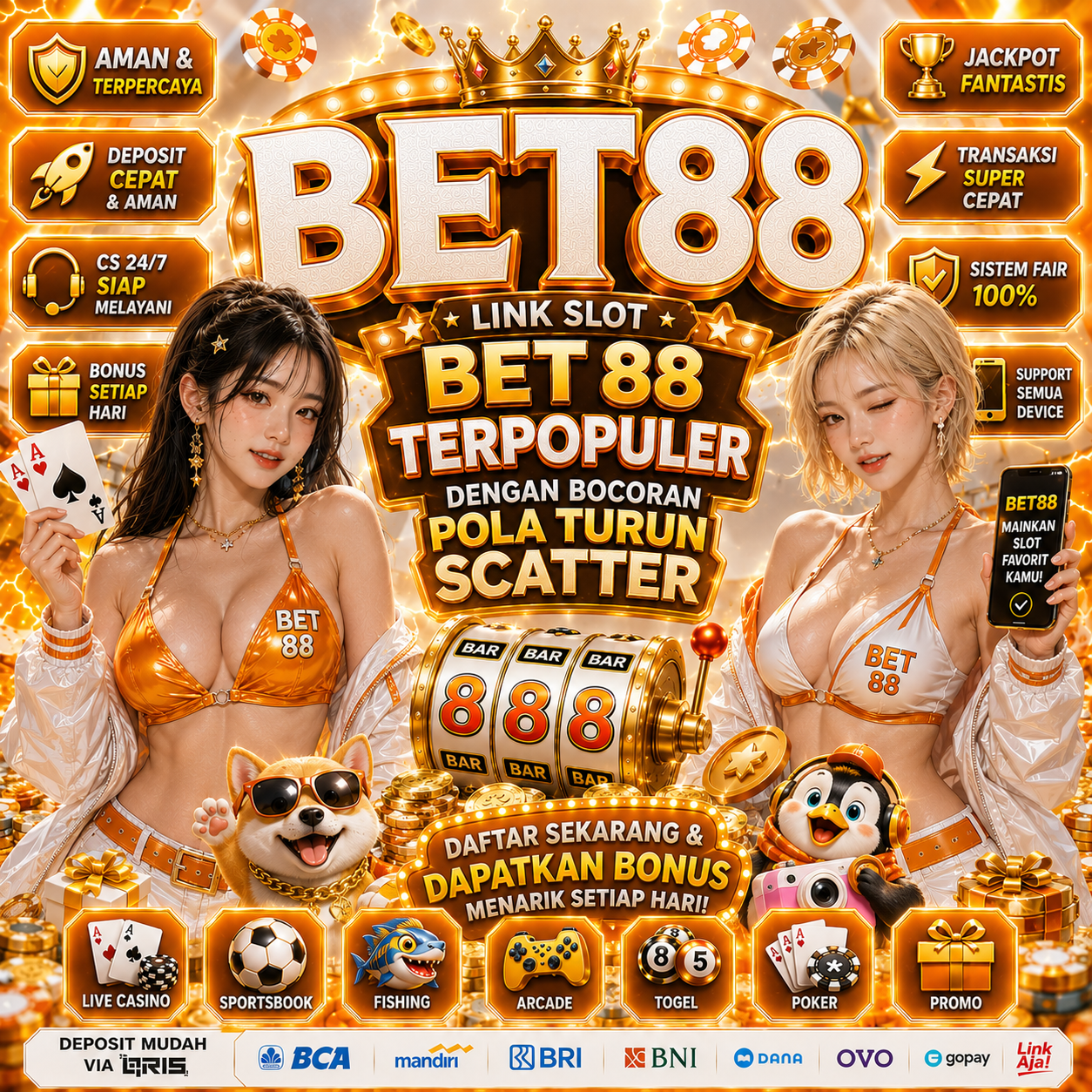 BET88 - Situs Slot Terbaru Bet 88 & Link Police Informasi Pola Scatter